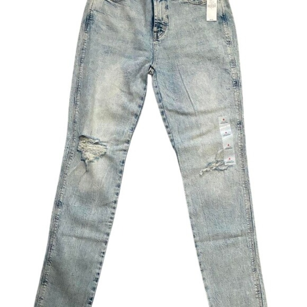 Old Navy Vintage Slim Jeans Womens 4 High Rise Distressed Blue Denim 513232-00-1